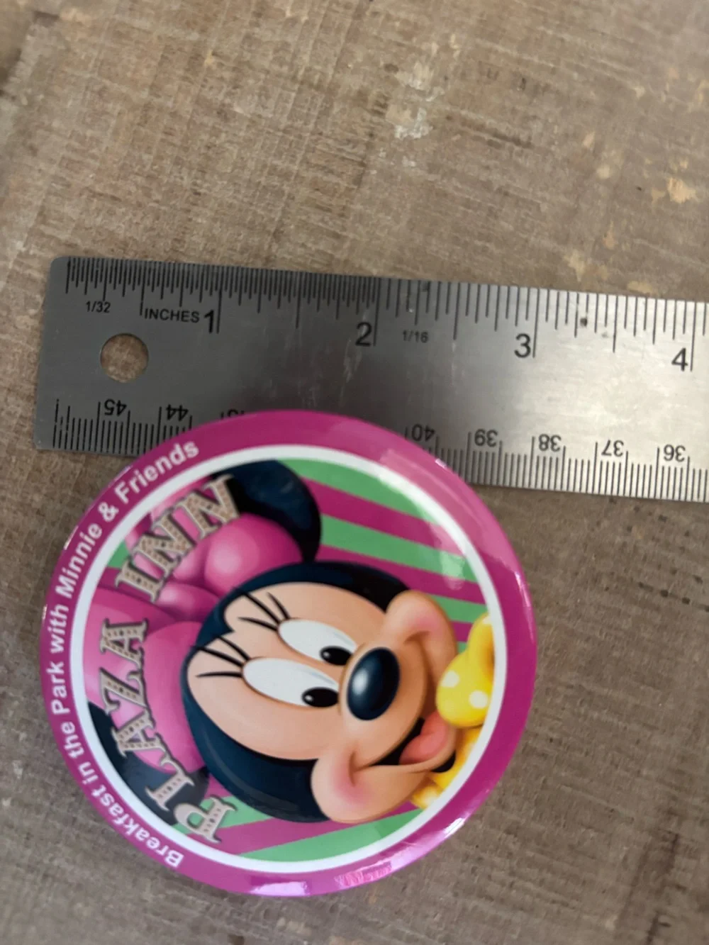 Minnie Mouse Pink Plaza Inn pin 3in X 3in